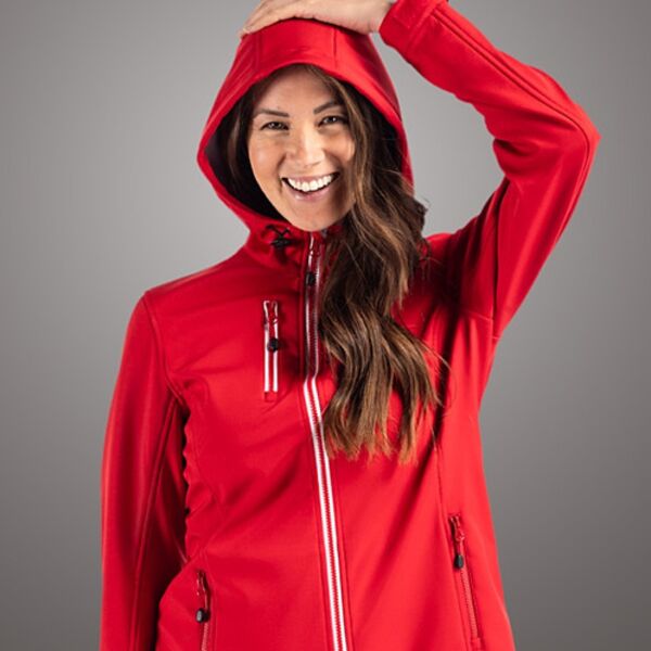 Clique Telemark Eco Stretch Softshell Full Zip Womens Hooded Jacket Thumbnail